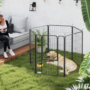 Laufstall für Hunde mit Tür für drinnen und draussen 100cm hoch