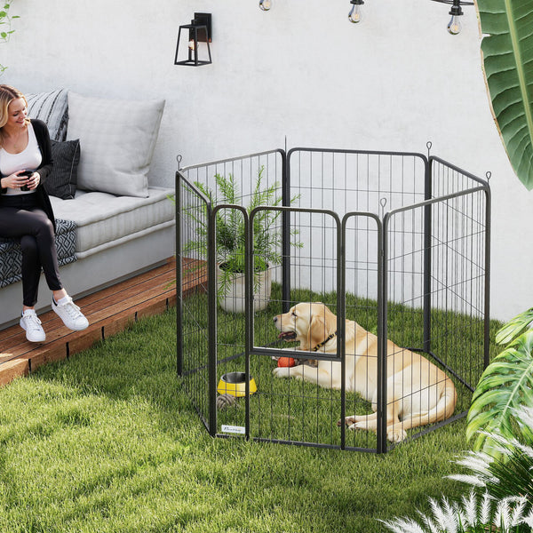 Laufstall für Hunde mit Tür für drinnen und draussen 100cm hoch