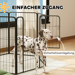 Laufstall für Hunde mit Tür für drinnen und draussen 100cm hoch