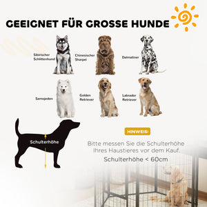 Laufstall für Hunde mit Tür für drinnen und draussen 100cm hoch