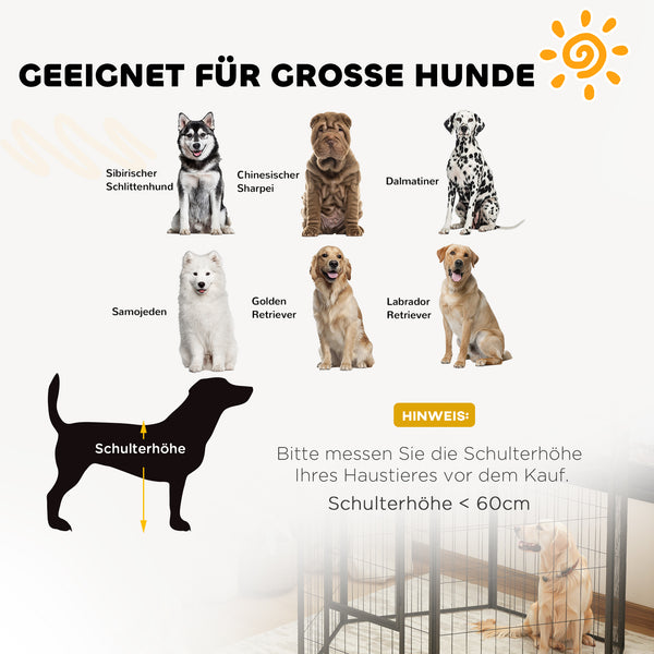 Laufstall für Hunde mit Tür für drinnen und draussen 100cm hoch