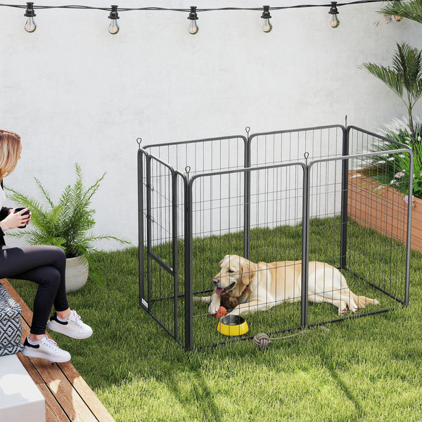 Laufstall für Hunde mit Tür für drinnen und draussen 100cm hoch