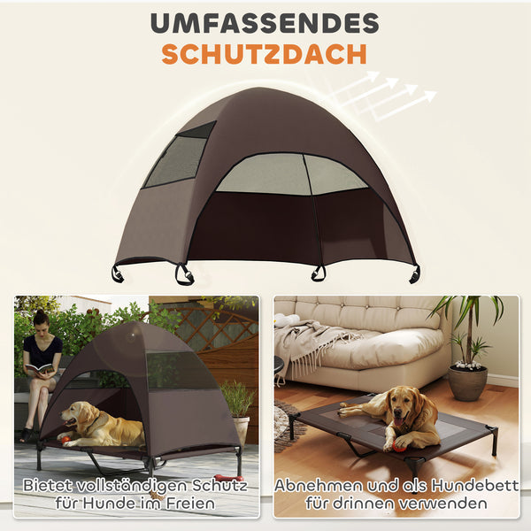 Hundeliege erhöht Outdoor mit Dach für grosse Hunde