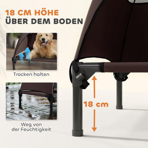 Hundeliege erhöht Outdoor mit Dach für grosse Hunde