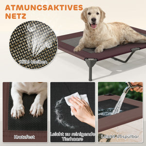 Hundeliege erhöht Outdoor mit Dach für grosse Hunde