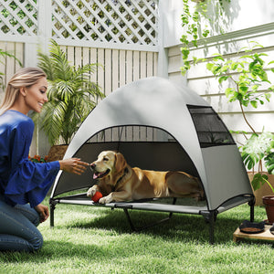 Hundeliege erhöht Outdoor mit Dach für grosse Hunde