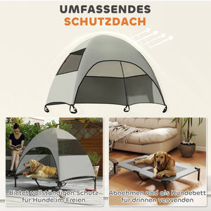 Hundeliege erhöht Outdoor mit Dach für grosse Hunde