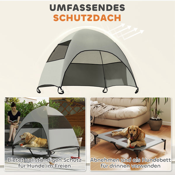 Hundeliege erhöht Outdoor mit Dach für grosse Hunde