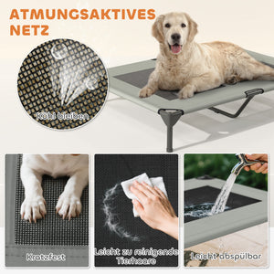 Hundeliege erhöht Outdoor mit Dach für grosse Hunde