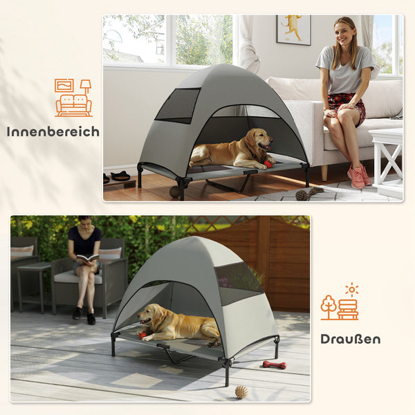 Hundeliege erhöht Outdoor mit Dach für grosse Hunde