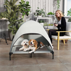 Hundeliege erhöht Outdoor mit Dach für grosse Hunde
