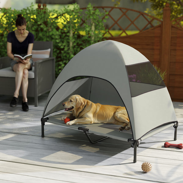 Hundeliege erhöht Outdoor mit Dach für grosse Hunde