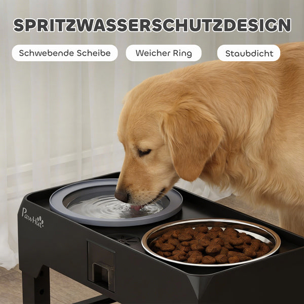 Hundenapf höhenverstellbar mit 2 Edelstahlnäpfen für Hunde