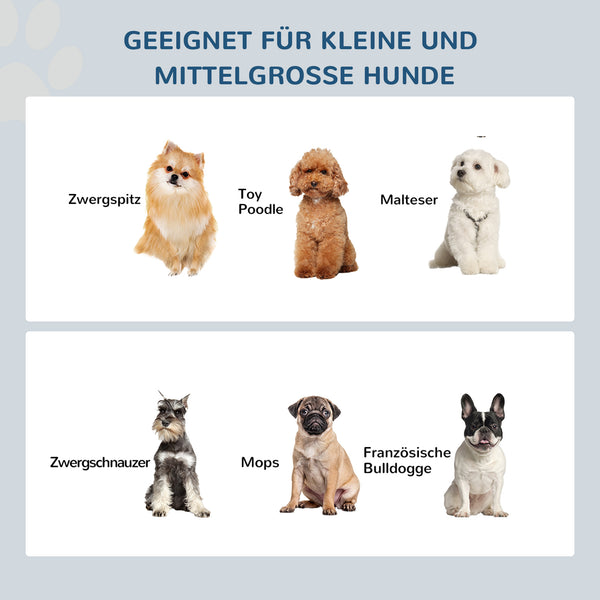 Hundenapf Futterstation rutschfest mit 2 Näpfen 0,9L weiss