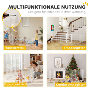 Hundelaufstall faltbar mit Tür für kleine und mittlere Hunde