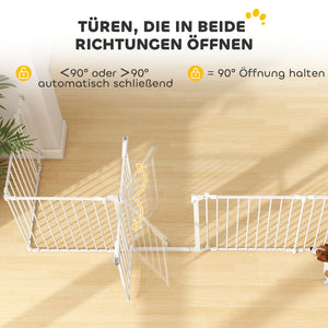 Hundelaufstall faltbar mit Tür für kleine und mittlere Hunde