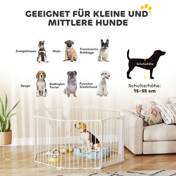 Hundelaufstall faltbar mit Tür für kleine und mittlere Hunde