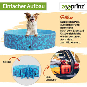 Hundepool Faltpool CoolWave  faltbarer Hundepool 120x30cm, rutschfest & stabil
