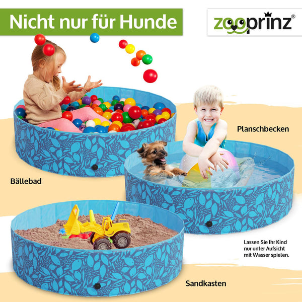 Hundepool Faltpool CoolWave  faltbarer Hundepool 120x30cm, rutschfest & stabil
