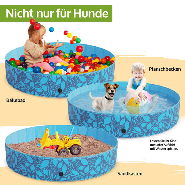Hundepool Faltpool CoolWave  faltbarer Hundepool 160x30cm, rutschfest & stabil