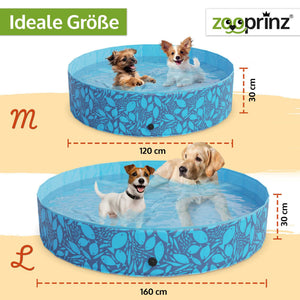 Hundepool Faltpool CoolWave  faltbarer Hundepool 160x30cm, rutschfest & stabil