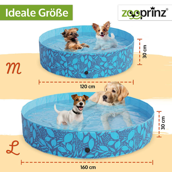 Hundepool Faltpool CoolWave  faltbarer Hundepool 160x30cm, rutschfest & stabil