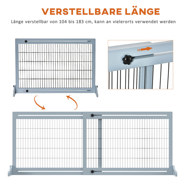 Hundeschutzgitter höhenverstellbar für Treppe und Tür 180cm