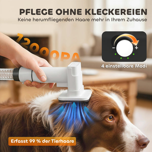 Hundeschermaschine leise mit Staubsauger für Haustiere