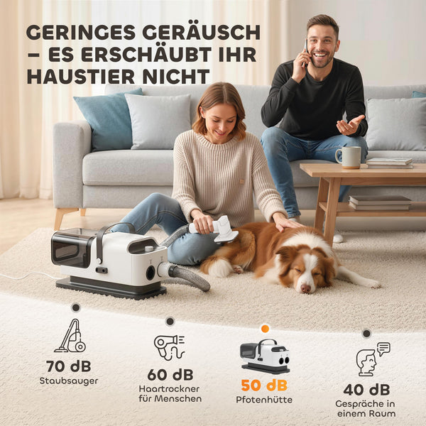Hundeschermaschine leise mit Staubsauger für Haustiere