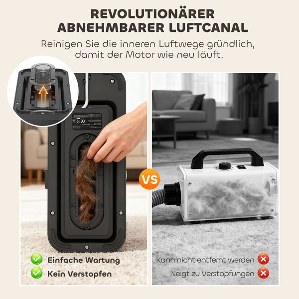 Hundeschermaschine leise mit Staubsauger für Haustiere