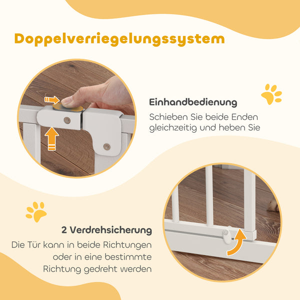 Hundeschutzgitter Türschutz für Haustiere verstellbar weiss
