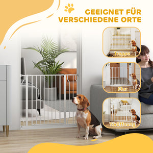 Hundeschutzgitter Türschutz für Haustiere verstellbar weiss