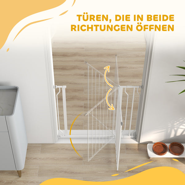 Hundeschutzgitter Türschutz für Haustiere verstellbar weiss