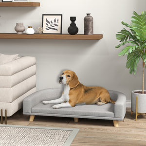 Hundesofa gepolstert für grosse Hunde bis 30kg grau