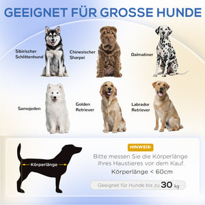 Hundesofa gepolstert für grosse Hunde bis 30kg grau