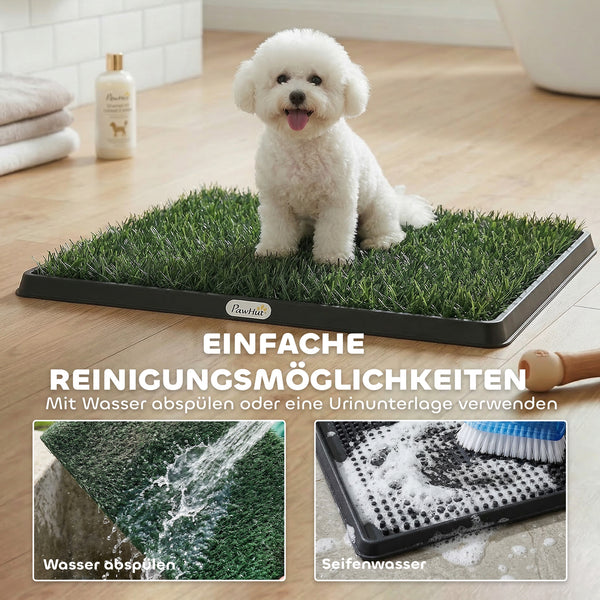 Welpentoilette Hundetoilette mit Kunstrasen waschbar für Balkon
