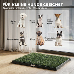 Welpentoilette Hundetoilette mit Kunstrasen waschbar für Balkon