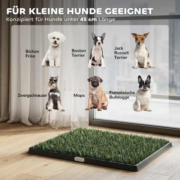 Welpentoilette Hundetoilette mit Kunstrasen waschbar für Balkon