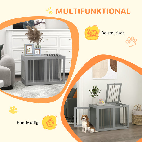Hundetransportbox mit 2 Türen für mittelgrosse Hunde aus Metall