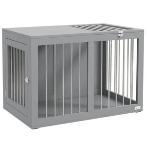 Hundetransportbox mit 2 Türen für mittelgrosse Hunde aus Metall