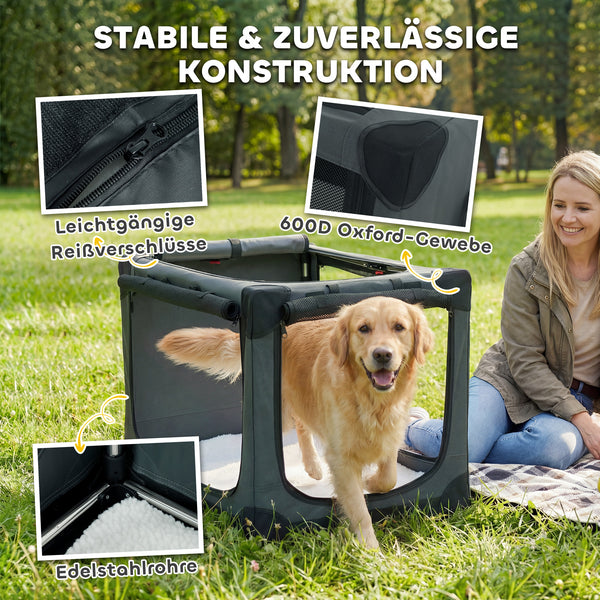 Hundetransportbox faltbar mit Kissen waschbar bis 30kg