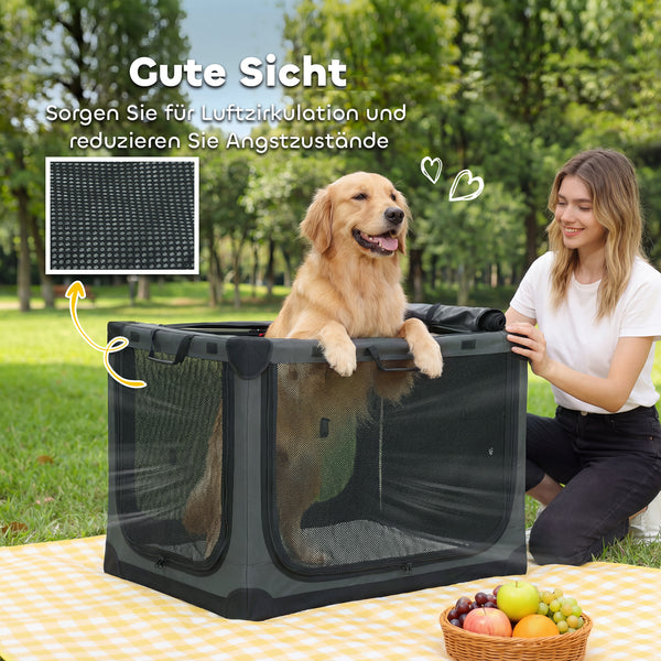 Hundetransportbox faltbar mit Kissen waschbar bis 30kg