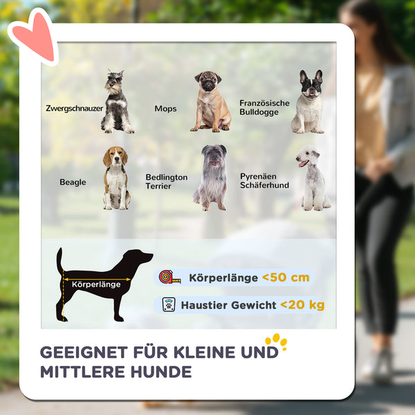 Hundetrolley klappbar mit Kissen und Seitentaschen bis 20kg