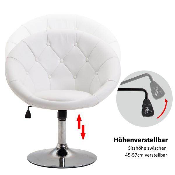 Arbeitshocker höhenverstellbar Weiss
