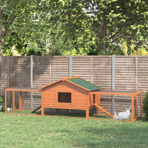 Kleintierstall mit 2 Freigehegen Kaninchenstall Kleintier Kleintierkäfig
