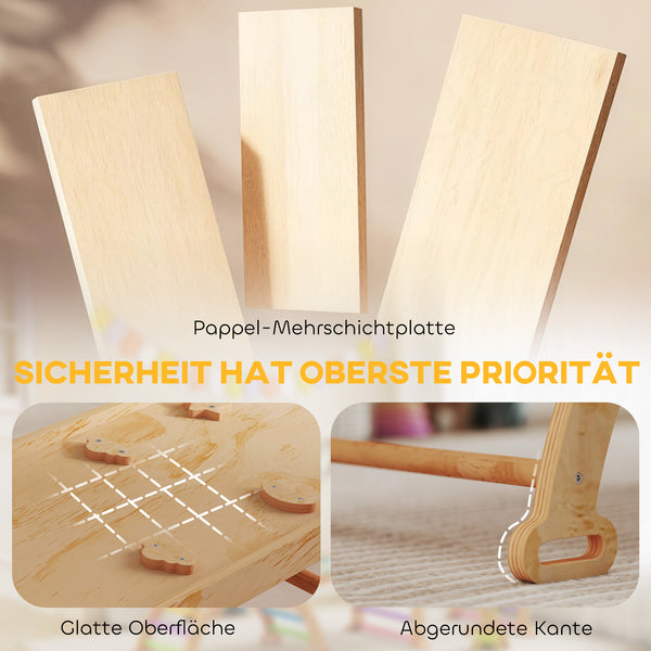 Indoor-Klettergerüst mit Rutsche Rampe Leiter Tafel für Kinder Holz