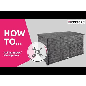 Auflagenbox mit Aluminiumgestell Oslo, 145x82,5x79,5cm - natur