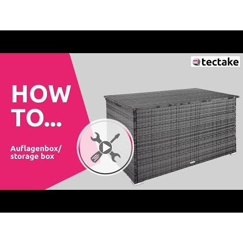 Auflagenbox mit Aluminiumgestell Oslo, 145x82,5x79,5cm - natur