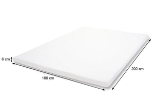Kaltschaum Topper Matratzenauflage Matratzenschoner 6cm 180x200cm