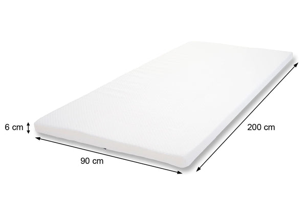 Kaltschaum Topper Matratzenauflage Matratzenschoner 6cm 90x200cm